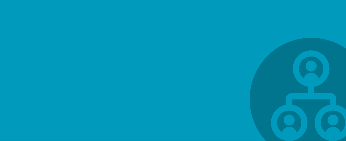 Organisation structure represented by a flow chart