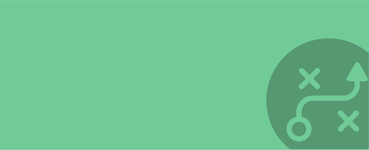 Strategy represented by an arrow showing positive improvement