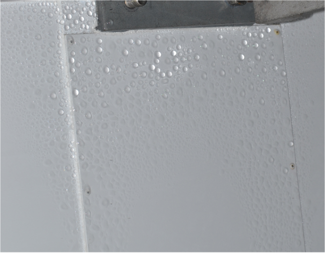 Image showing the formation of condensation on a chiller ceiling
