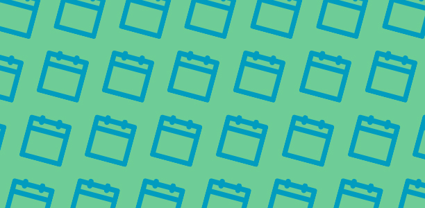 calendar pages on a green background