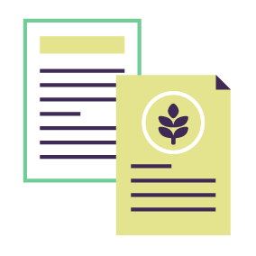 Illustration of product lists with allergen information