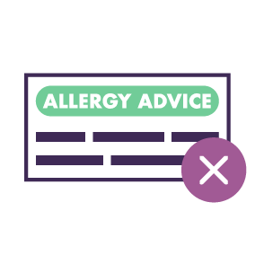Illustration of an allergy advice box
