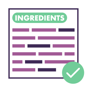 Illustration of a list of ingredients