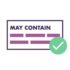 Illustration of a 'May contain' box