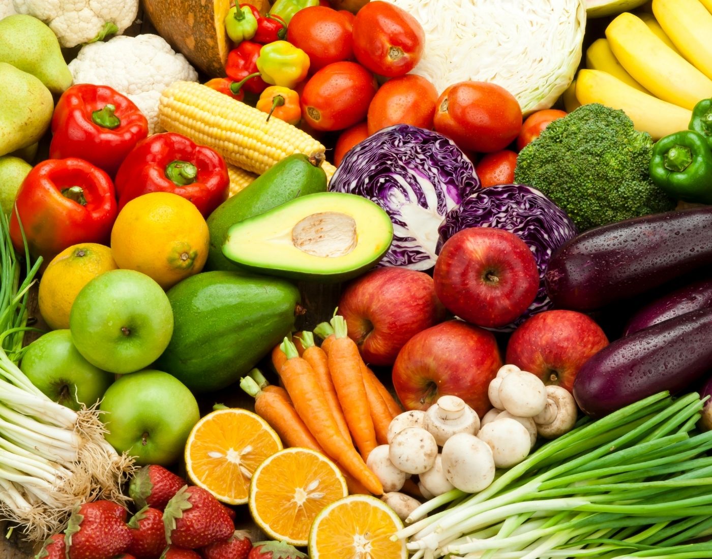 A selection of fruit and vegetables