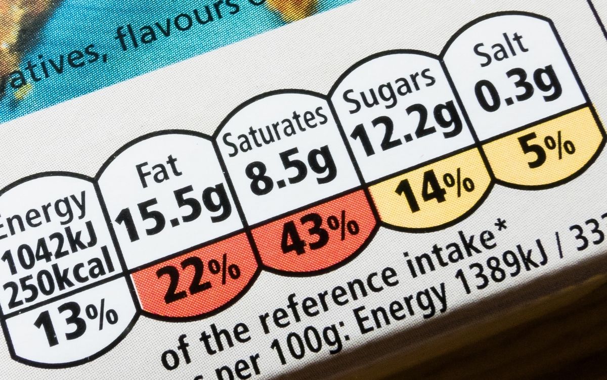 Front of pack nutrition label